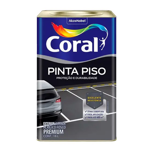 Tinta Pinta Piso Amarelo Demarcação de 18L Coral